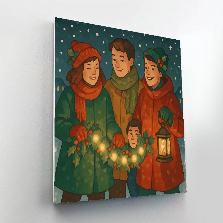 Midnight Garland Walk paint by numbers
