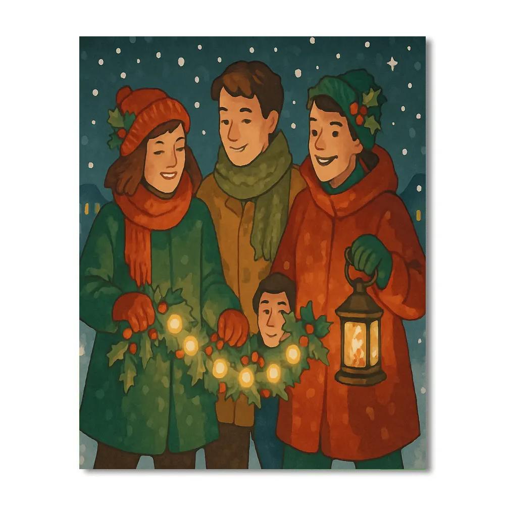 Midnight Garland Walk paint by numbers