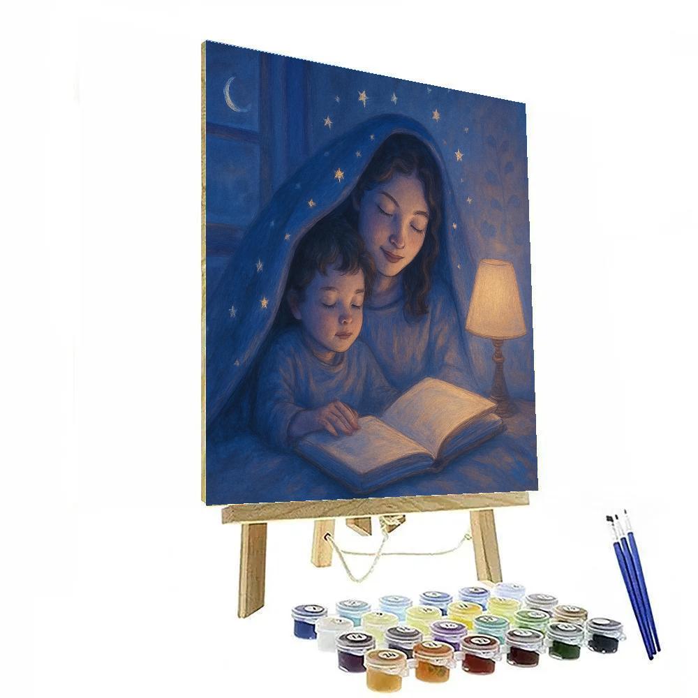 Bedtime Story Under Starlit Blanket Paint by numbers kits