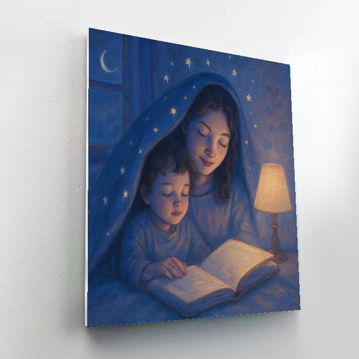 Bedtime Story Under Starlit Blanket Paint by numbers kits