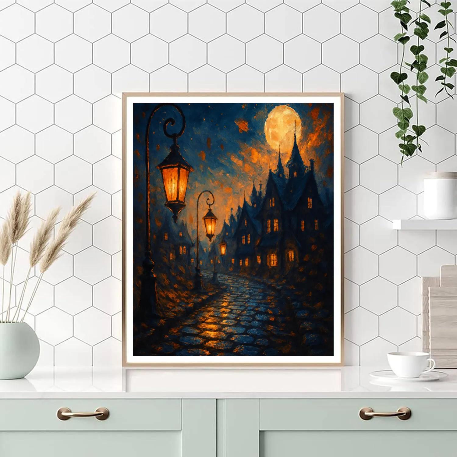 Cobblestone Lantern Lane Numbered painting kits