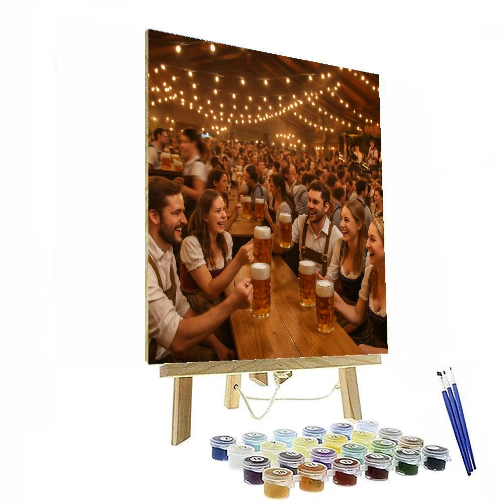 Oktoberfest Beer Tent Raise Their Steins Number painting