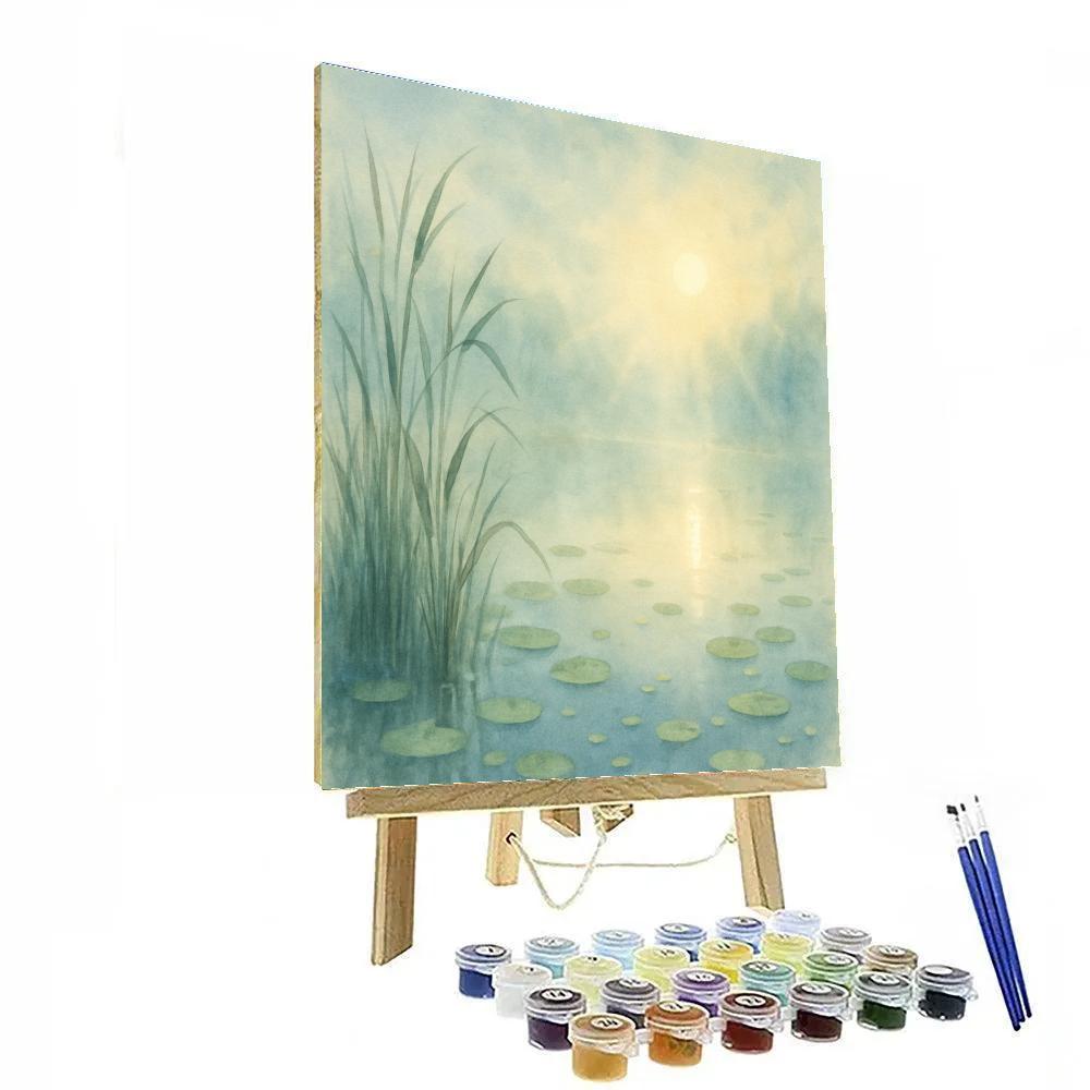 First Light On Foggy Pond Paint by numbers kits