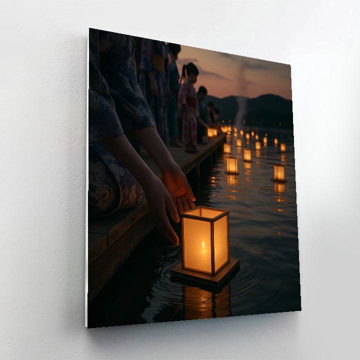 Lantern Floating Obon Ceremony paint by number