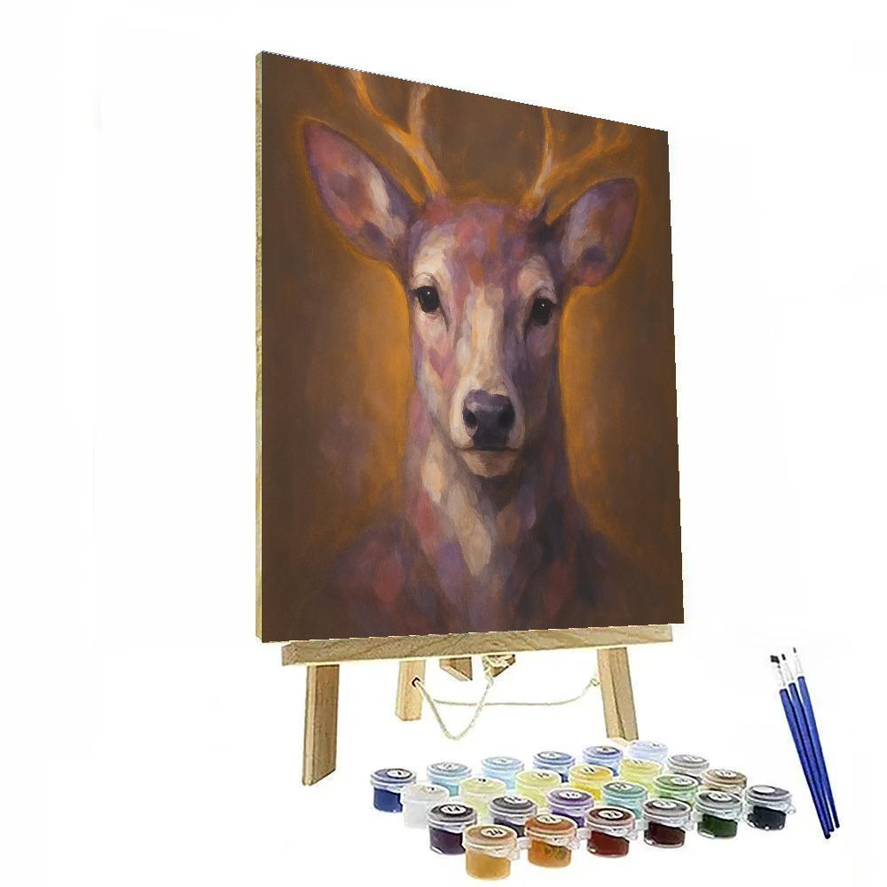 Gilded Deer Portrait DIY paint by numbers
