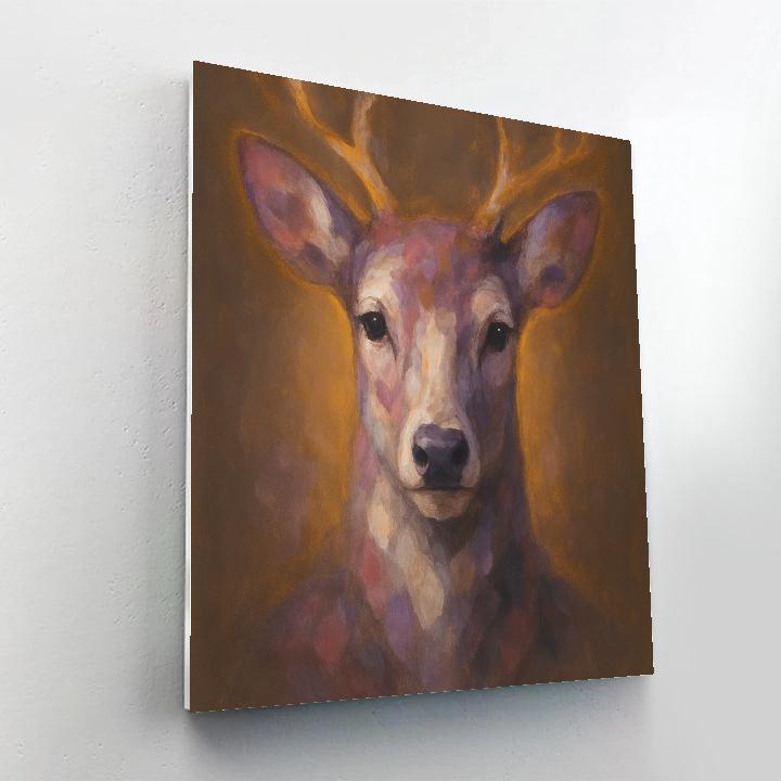 Gilded Deer Portrait DIY paint by numbers