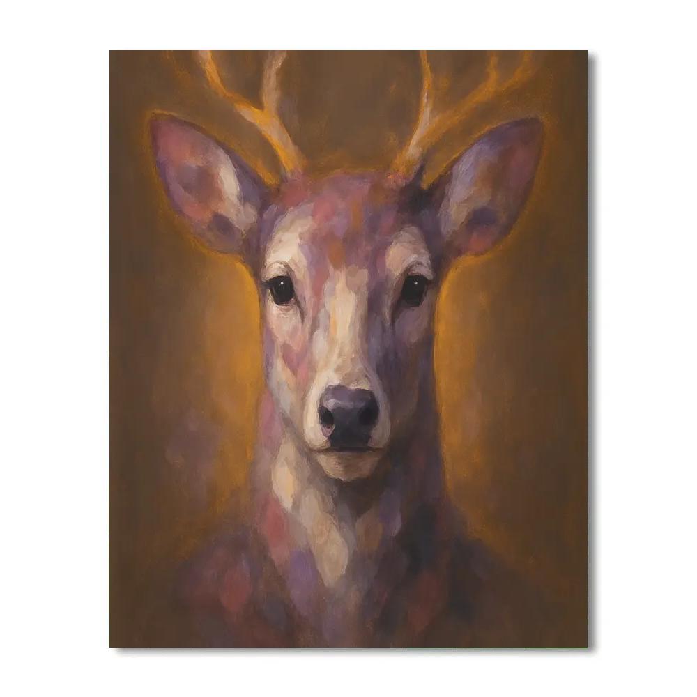 Gilded Deer Portrait DIY paint by numbers