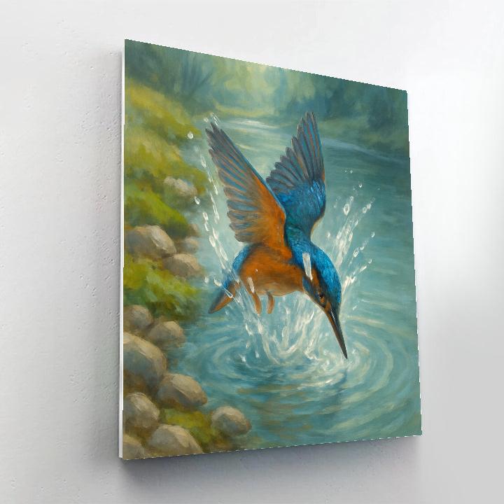Kingfisher River Arc Paint by numbers art