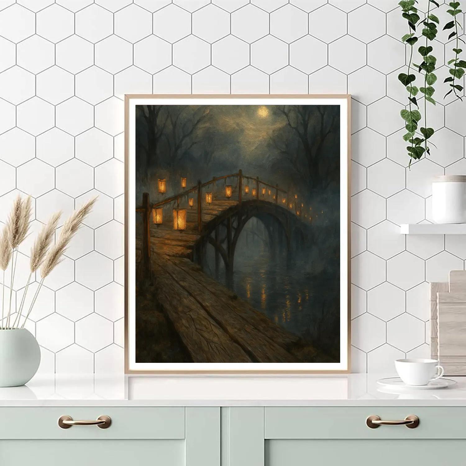 Lantern Bridge To Hollow Paint by numbers kits