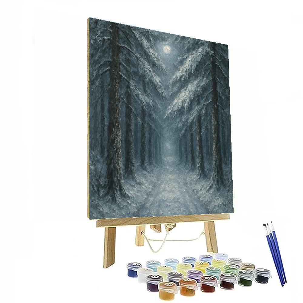 Pine Alley In Frosted Moon Glow DIY paint by numbers
