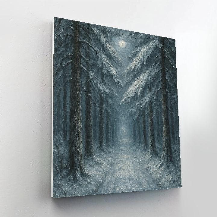 Pine Alley In Frosted Moon Glow DIY paint by numbers