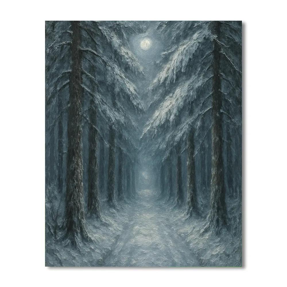 Pine Alley In Frosted Moon Glow DIY paint by numbers