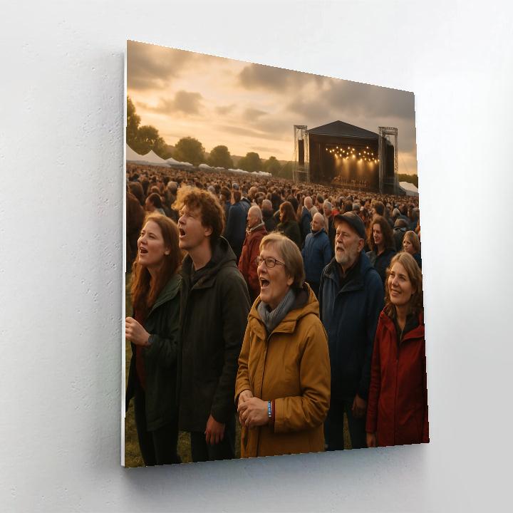 Glastonbury Festival Field Stage Crowd Numbered painting kits