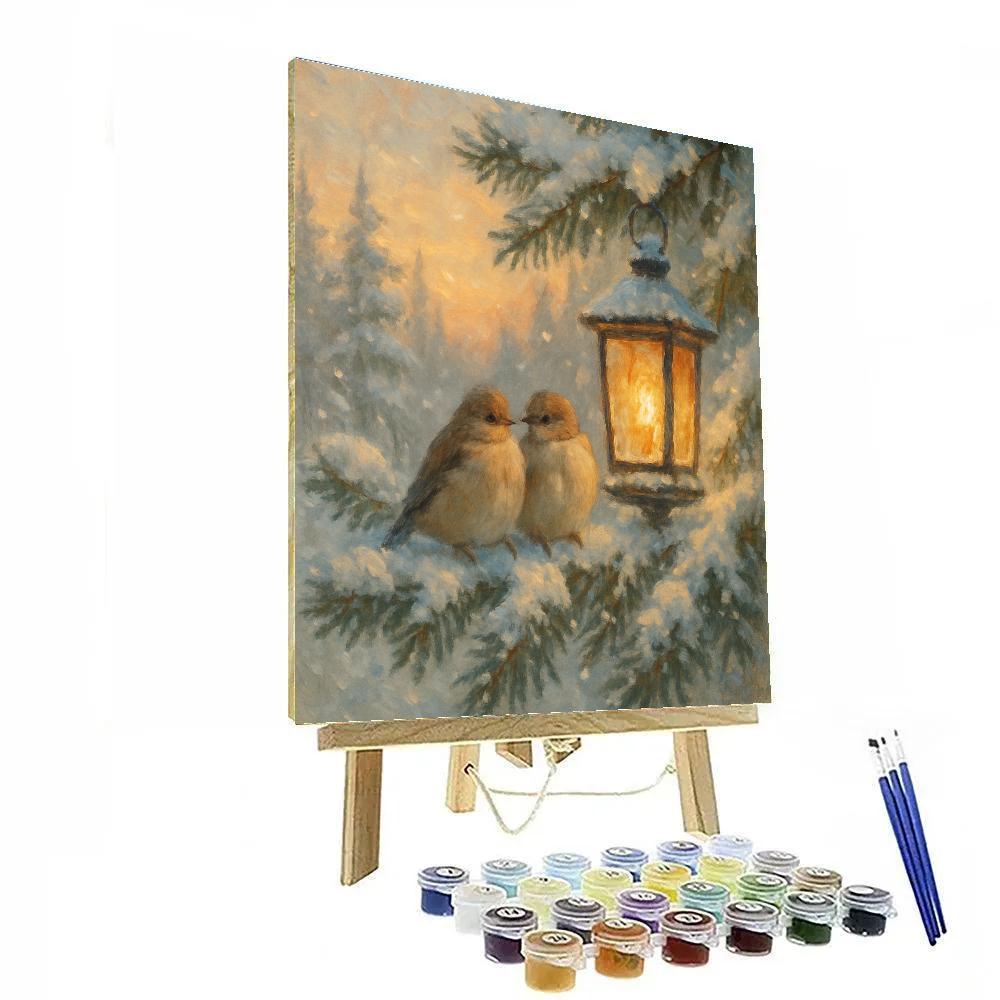 Snow Finch Hearthside DIY paint by numbers