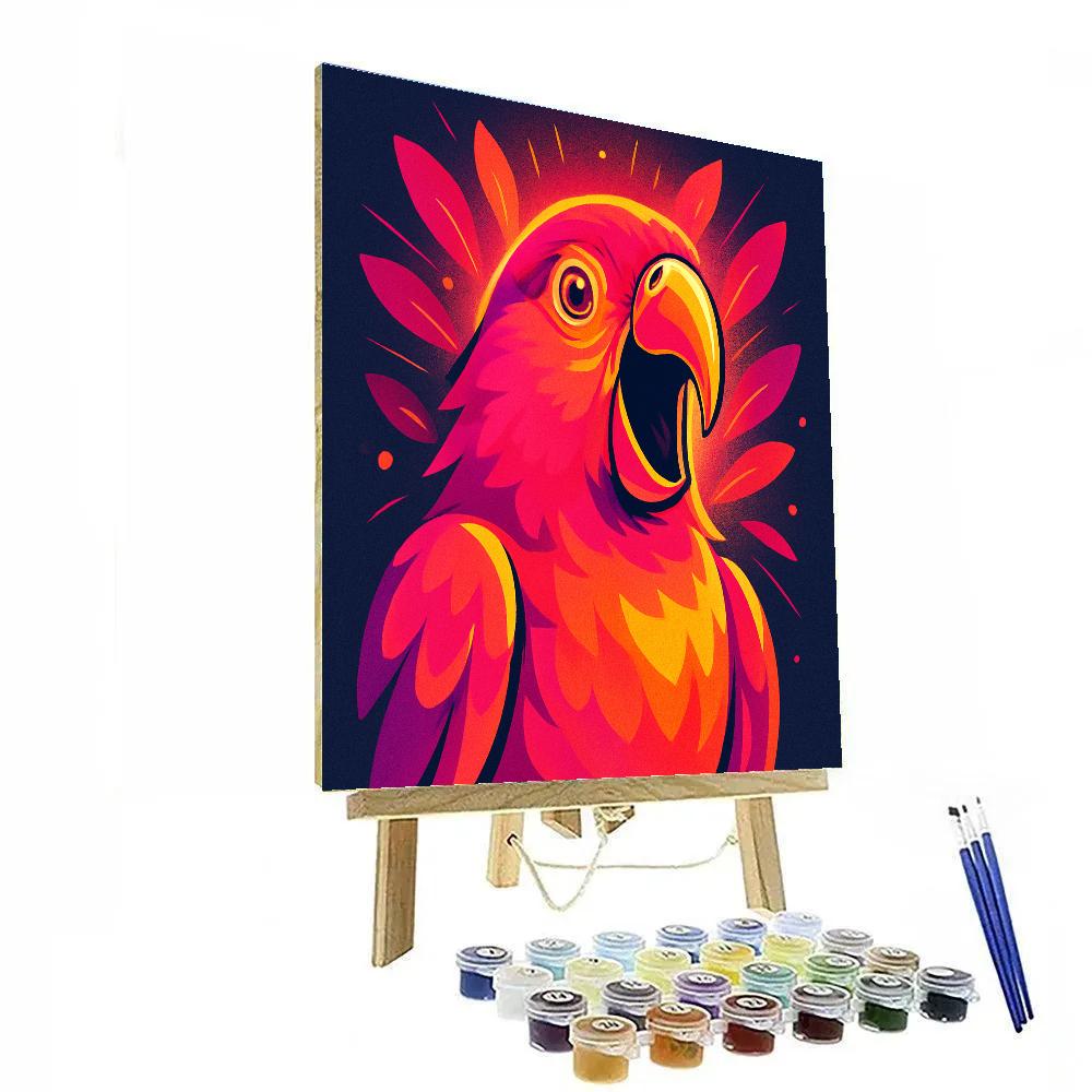 Chromatic Parrot Burst Painting by numbers kit