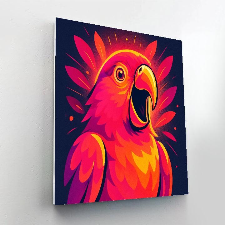 Chromatic Parrot Burst Painting by numbers kit