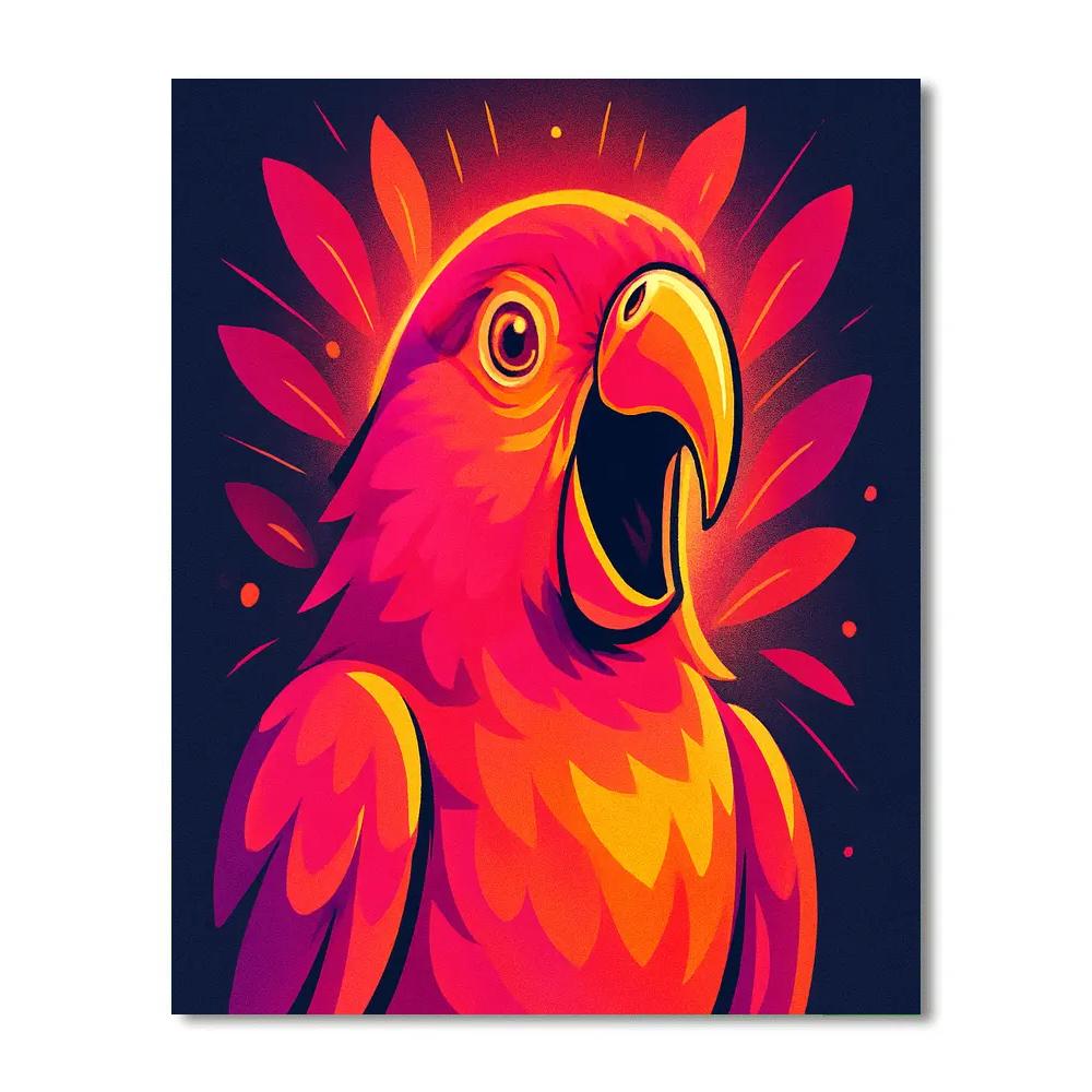 Chromatic Parrot Burst Painting by numbers kit