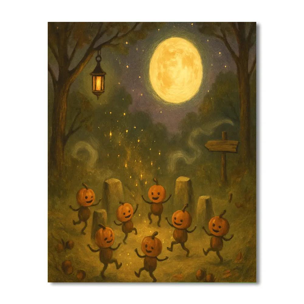 Enchanted Wood Sprite Circle DIY paint by numbers