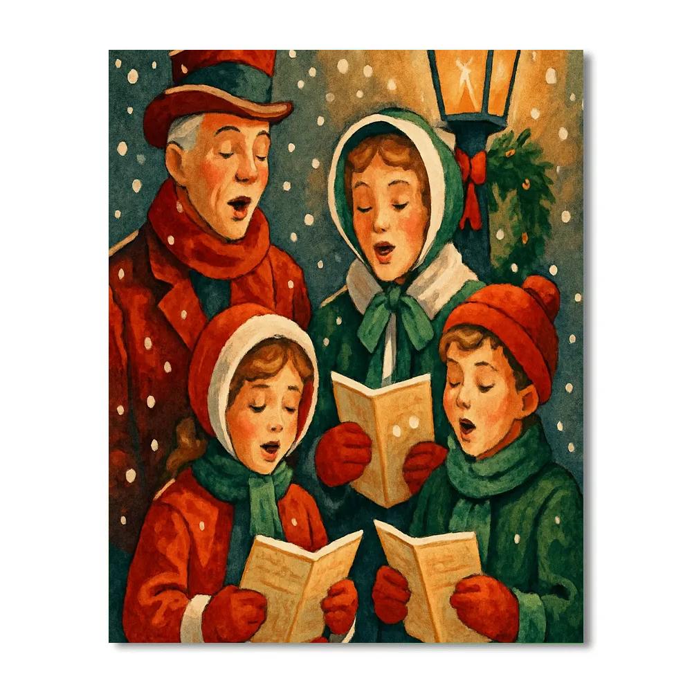 Snowflake Serenade Ensemble Painting by numbers kit