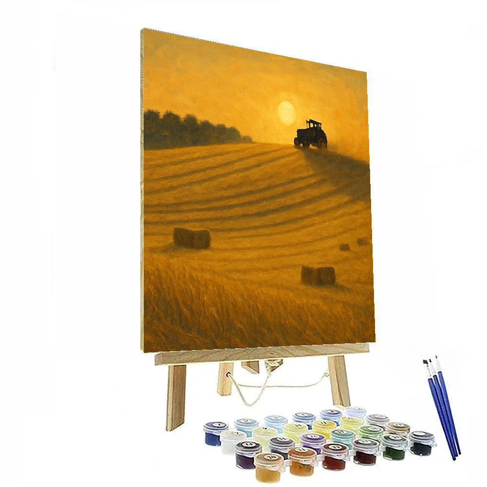 Harvest Hill With Mustard Fields DIY paint by numbers