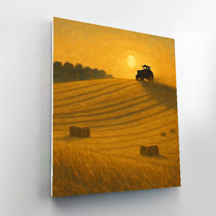Harvest Hill With Mustard Fields DIY paint by numbers
