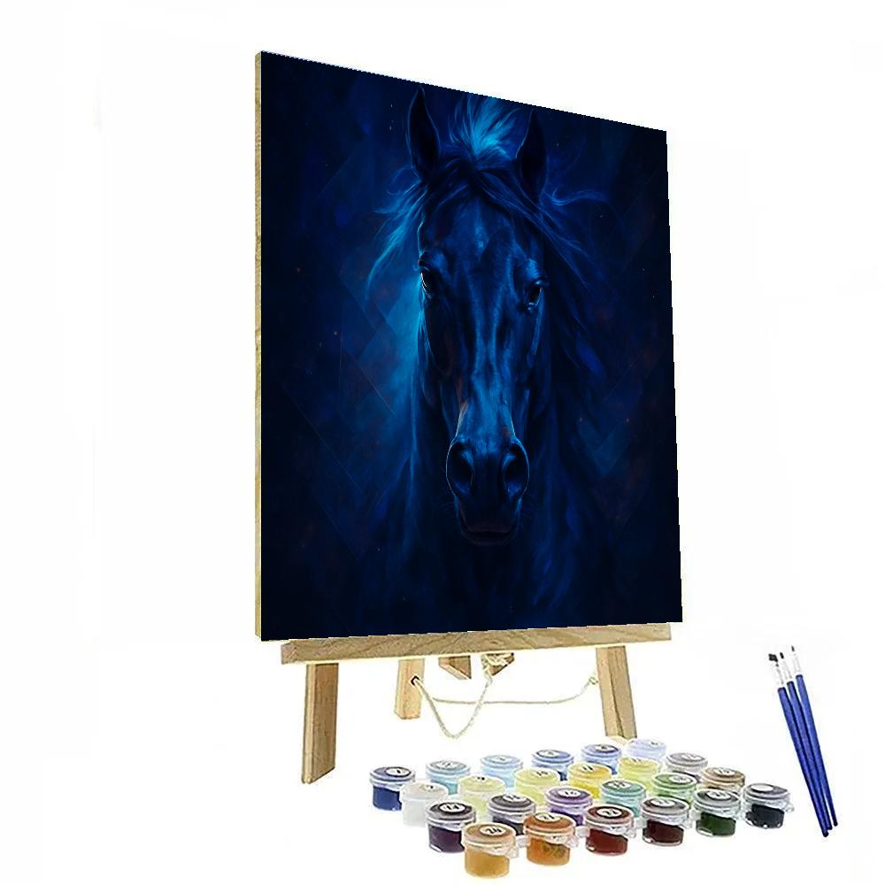 Nebula Stallion Closeup Painting by numbers kit