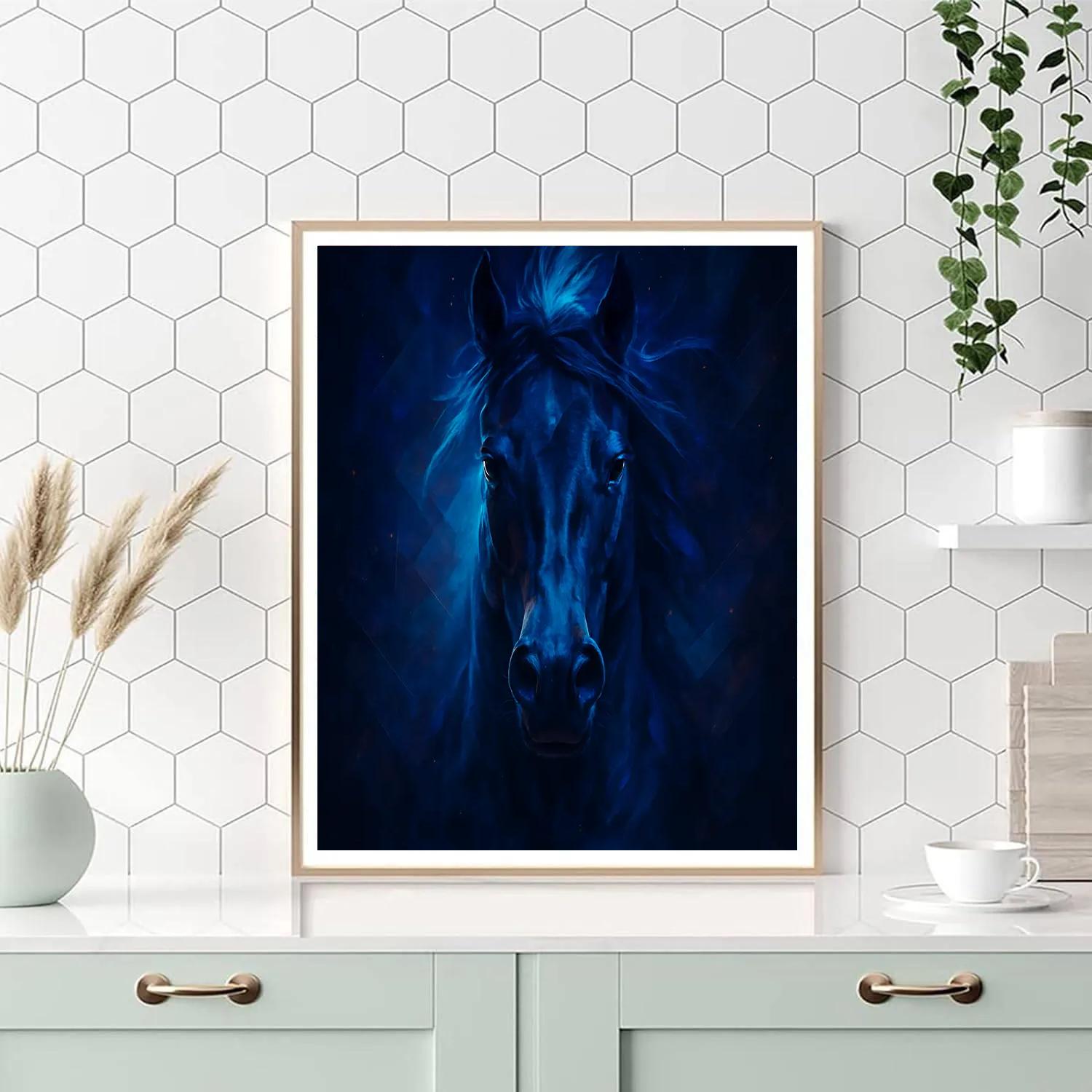 Nebula Stallion Closeup Painting by numbers kit