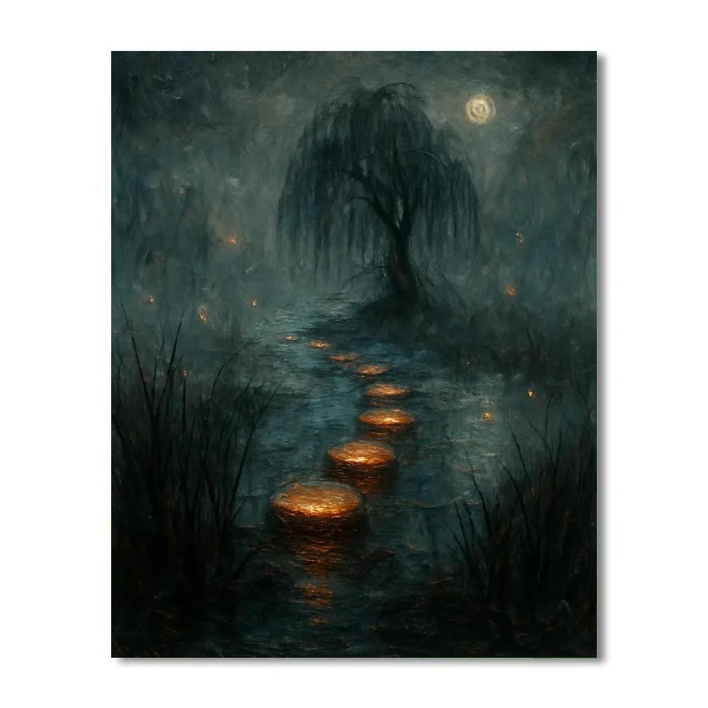 Ghostlight Marsh Crossing paint by number