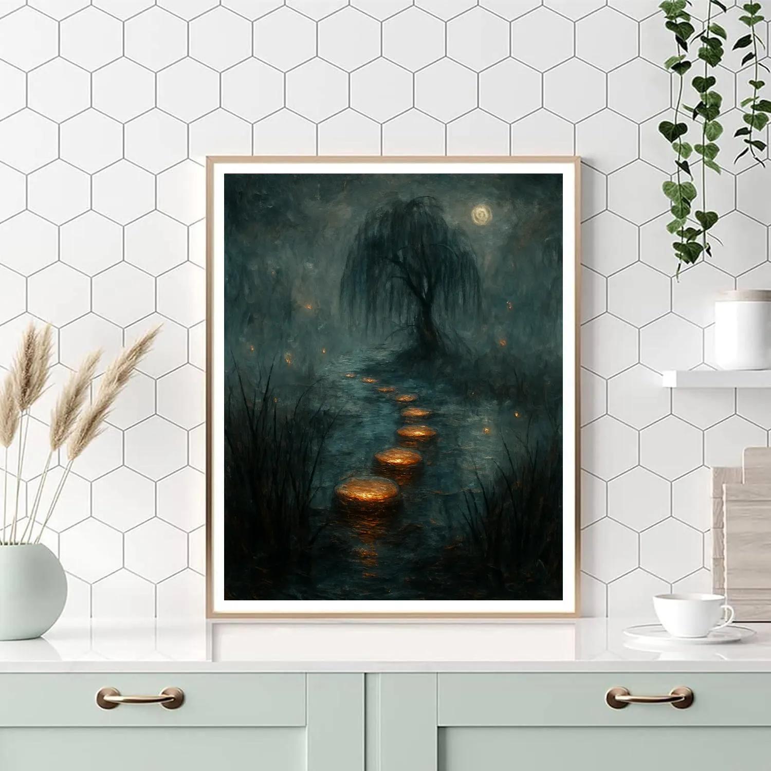 Ghostlight Marsh Crossing paint by number