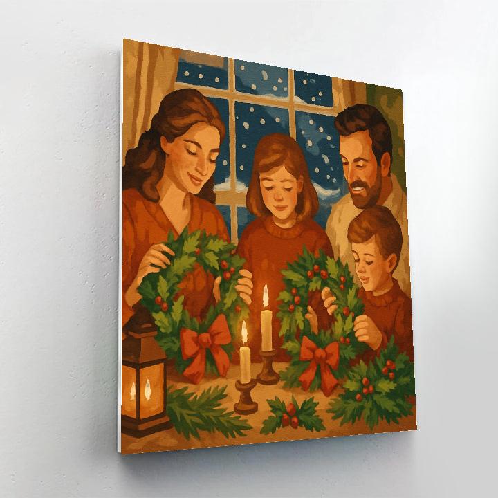 Wreath-Makers At Twilight DIY paint by numbers