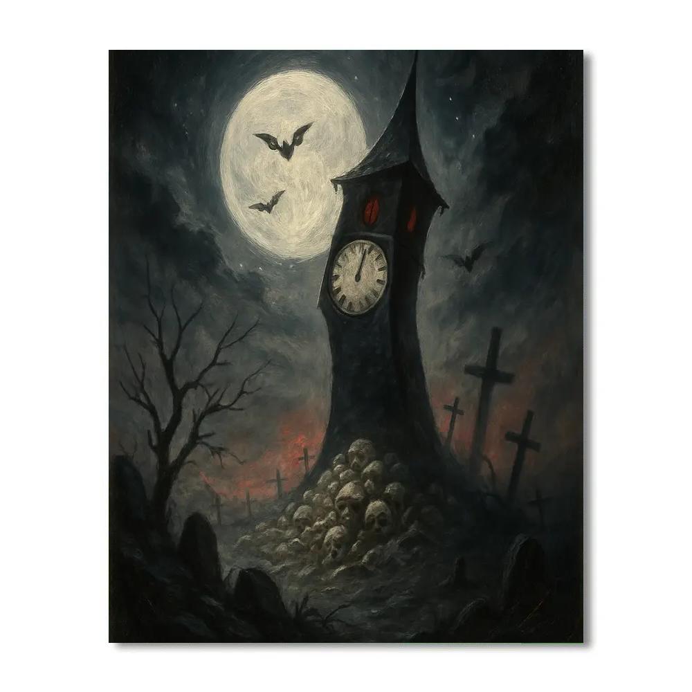Clocktower On Bonehill paint by color