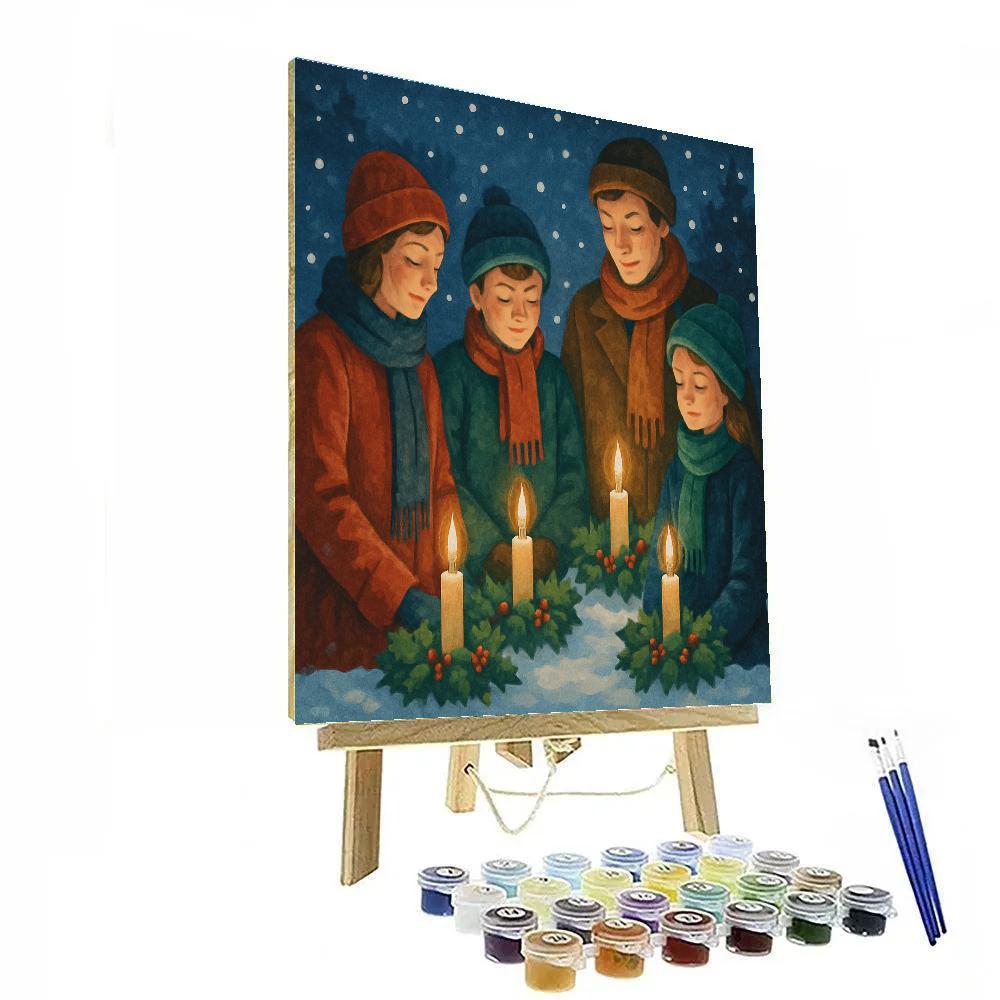 Midnight Candlelight Gathering DIY paint by numbers