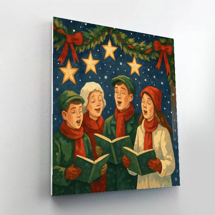 Festive Starlight Singers painting number kit