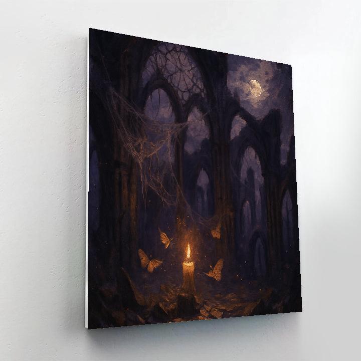 Cobweb Cathedral Ruins DIY paint by numbers