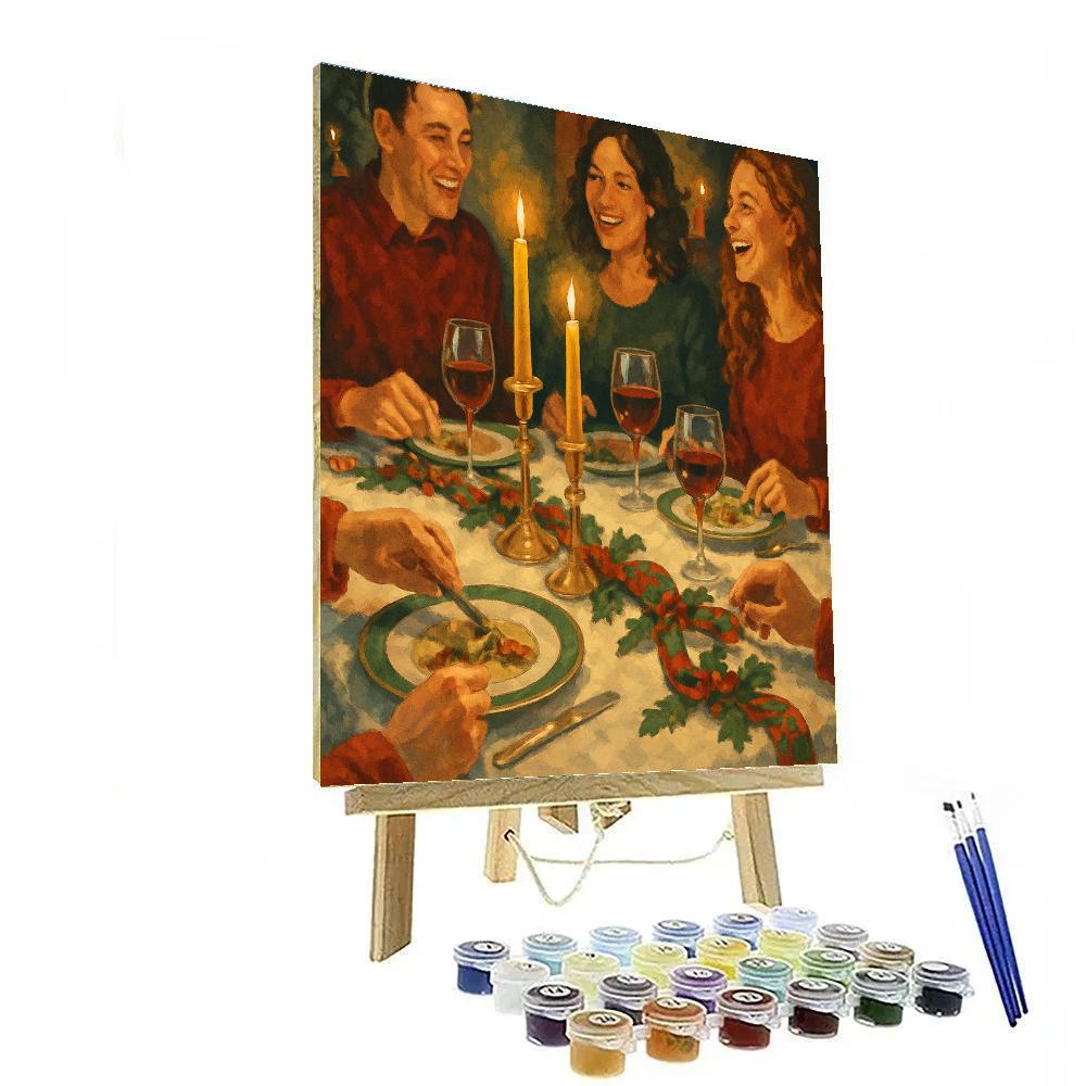 Ribboned Feast Merriment Number painting