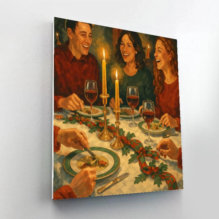 Ribboned Feast Merriment Number painting