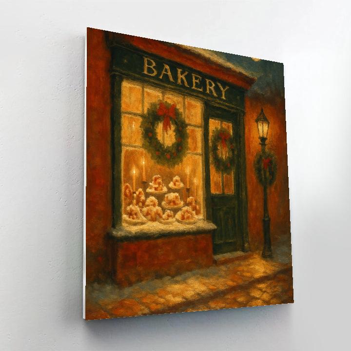 Moonlit Bakery On Holly Street Paint by numbers kits