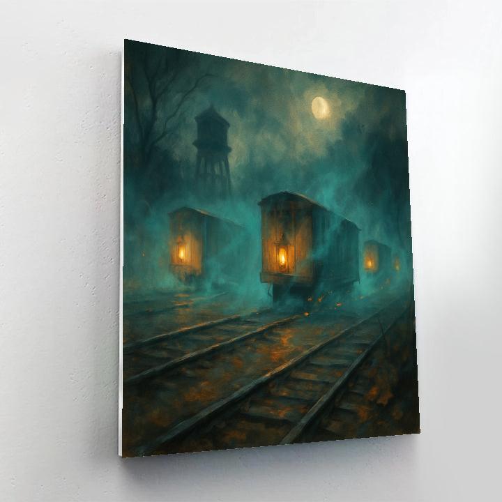 Ghost Lantern Trainyard paint by number