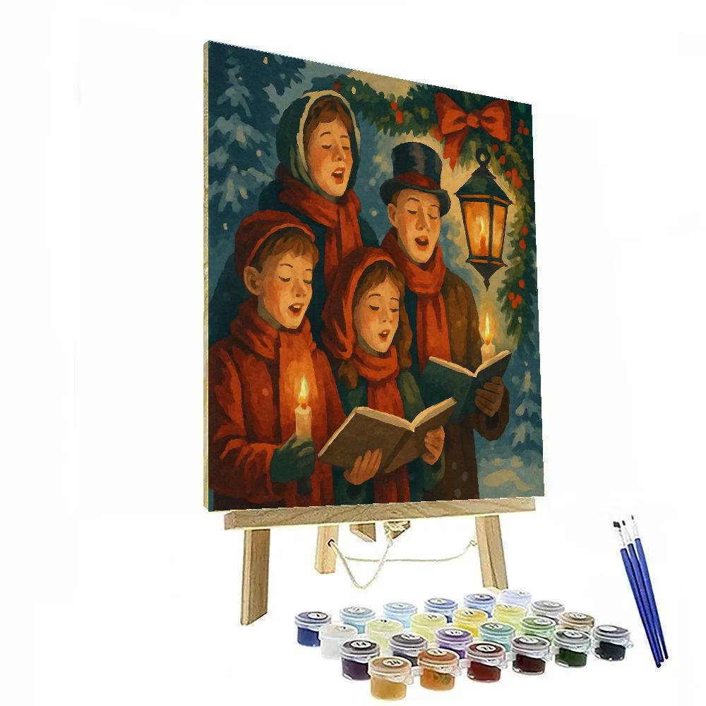 Crimson Candlelight Carol Number painting