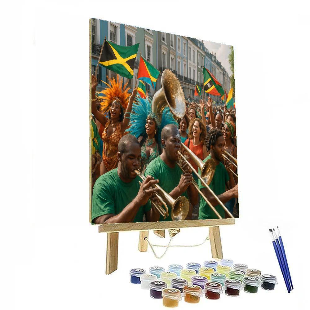 Notting Hill Carnival Brass Band Parade paint by number