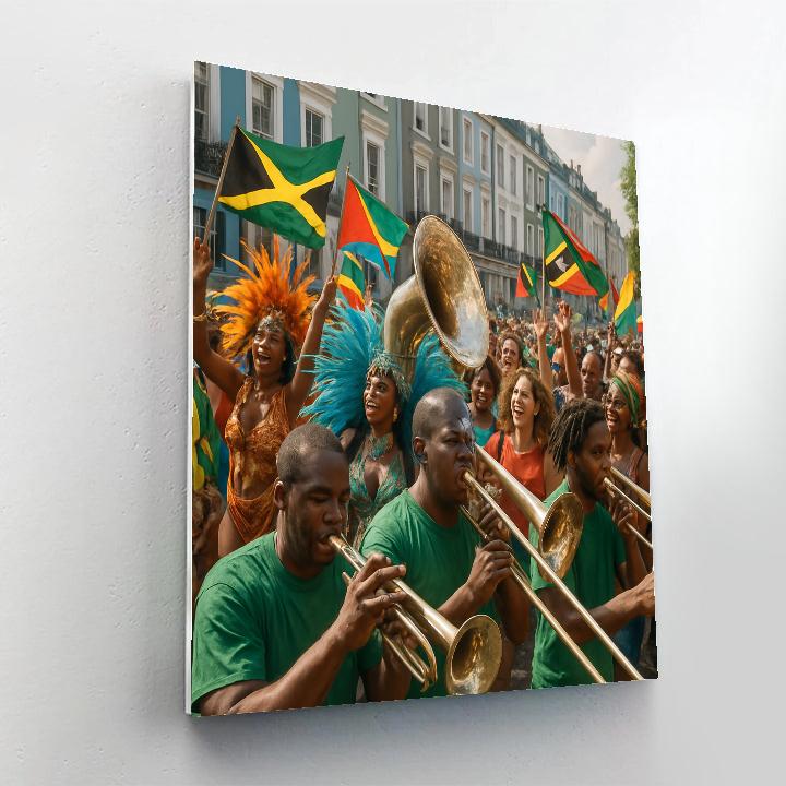 Notting Hill Carnival Brass Band Parade paint by number