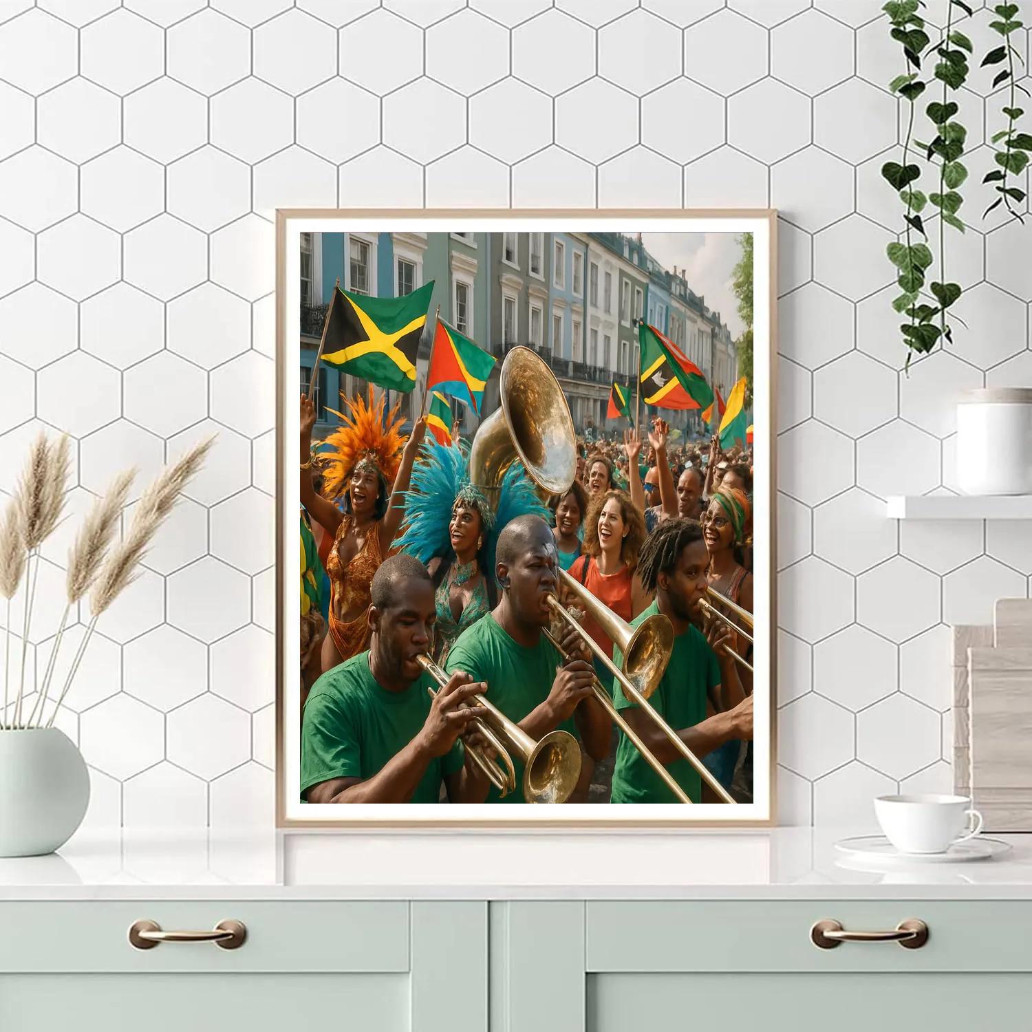 Notting Hill Carnival Brass Band Parade paint by number