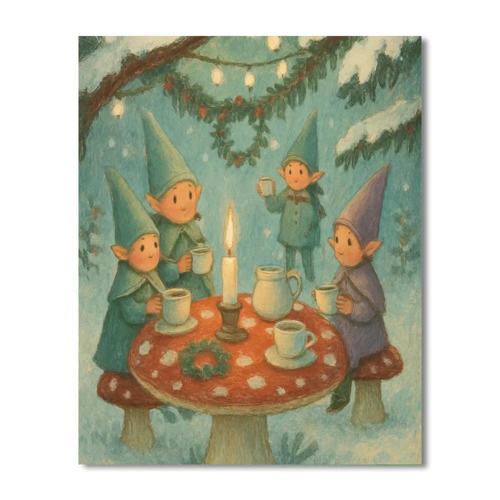 Forest Tea Party For Elves Paint by numbers kits