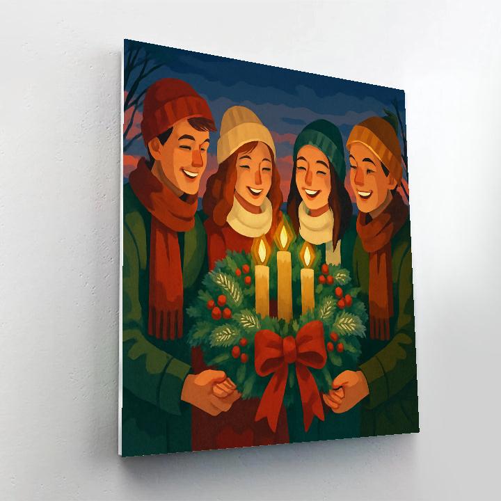 Twilight Wreath Circle Number painting