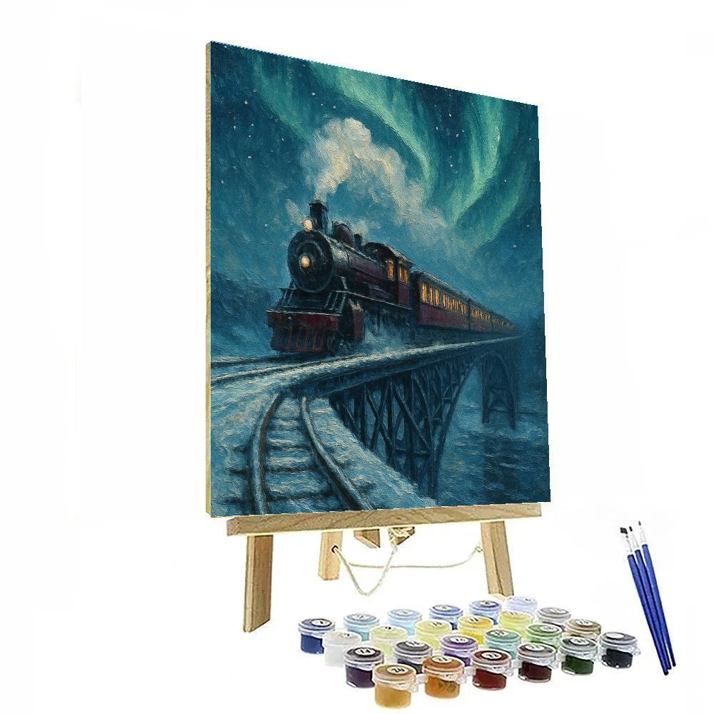 Polar Express Bridge Crossing Number painting