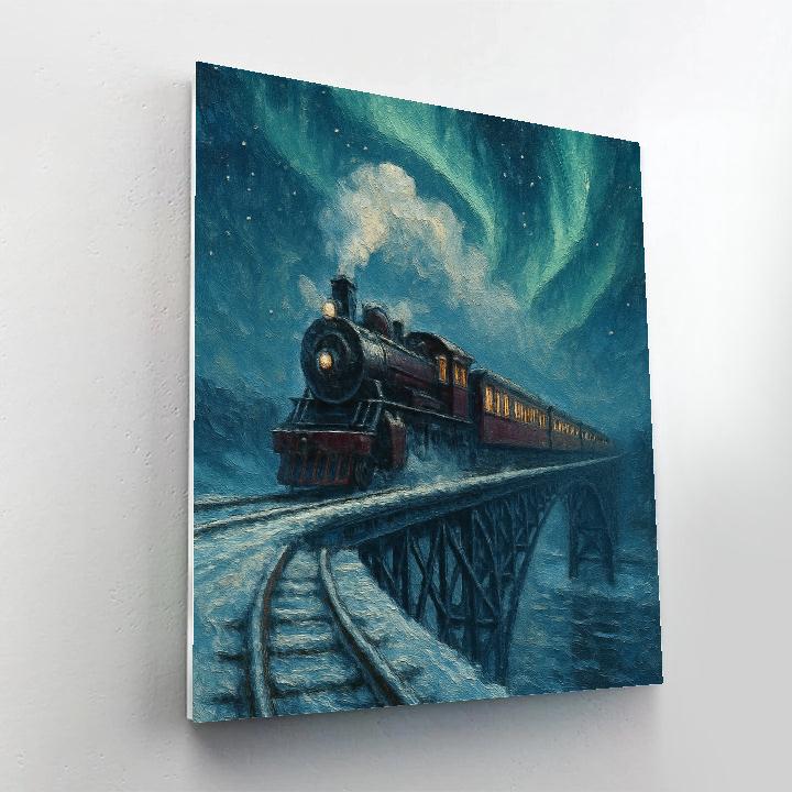 Polar Express Bridge Crossing Number painting