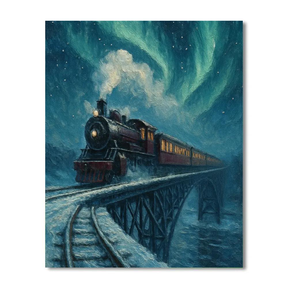 Polar Express Bridge Crossing Number painting
