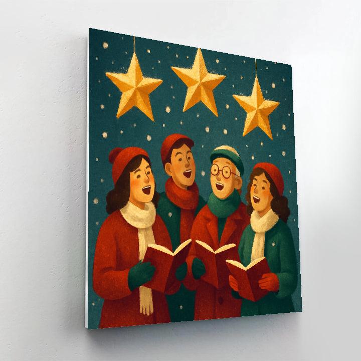 Snow-Kissed Starry Carol Painting by numbers kit