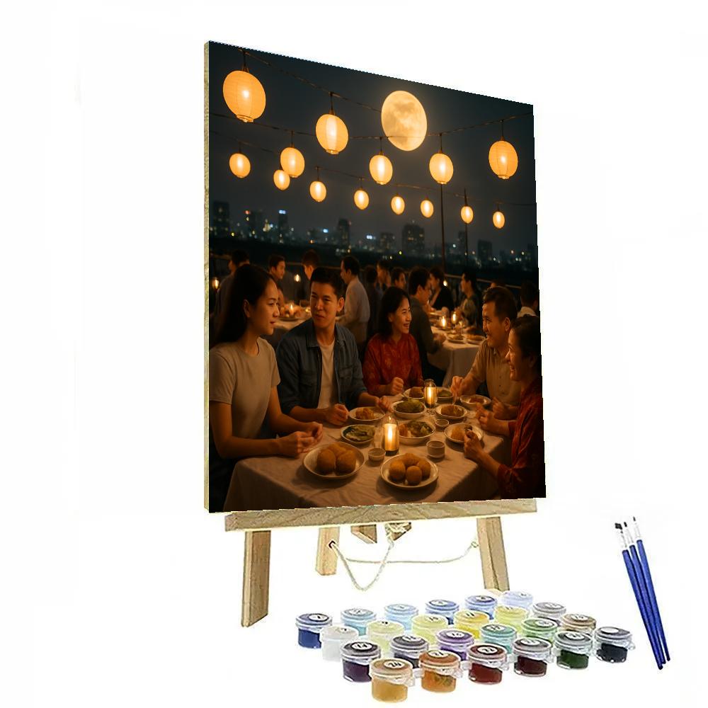 Harvest Moon Mid Autumn Dinner paint by numbers