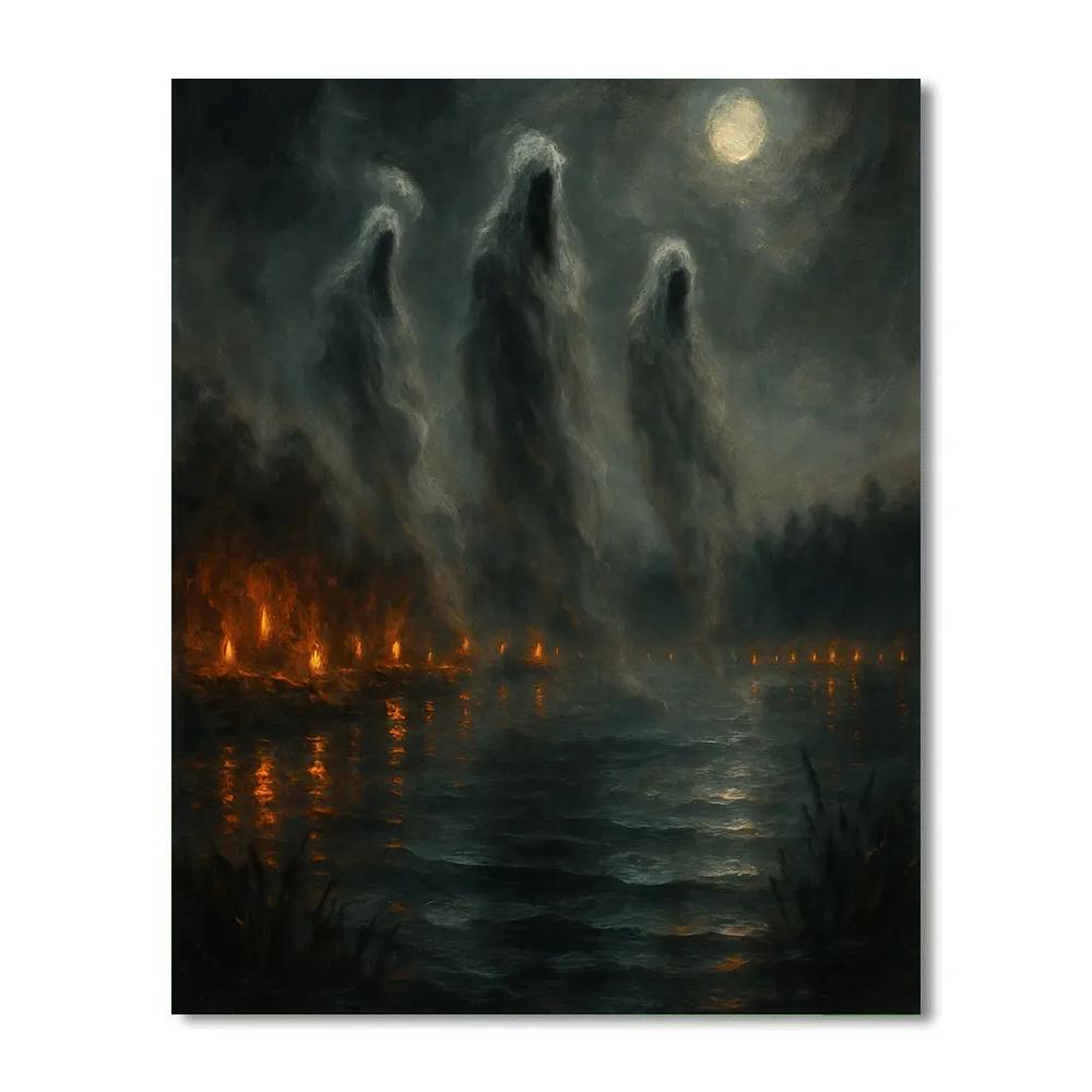 Wraiths Over Lantern Lake Paint by numbers art